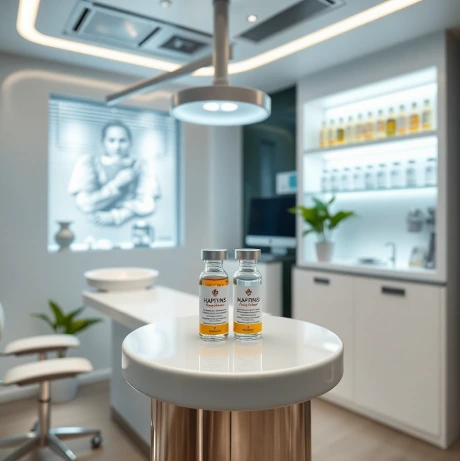 Clinical lab with NAD supplement display